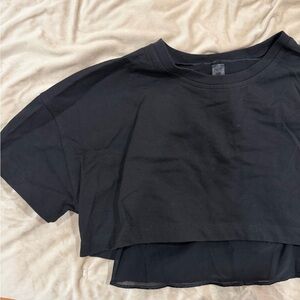 Alo Black Cropped T-Shirt